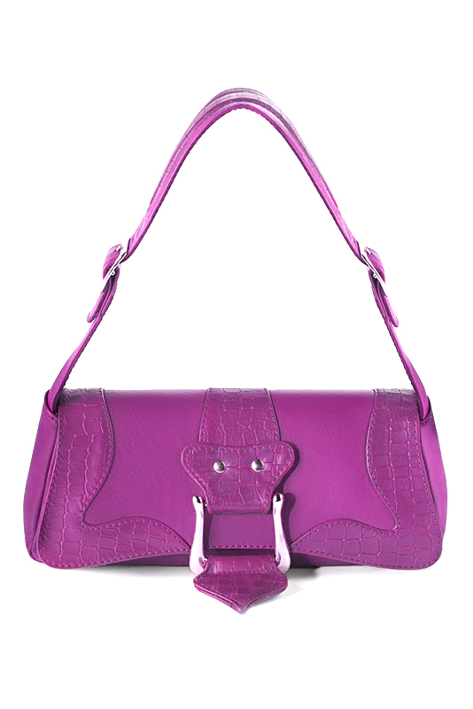 Dress small handbag in mauve purple leather - Top view